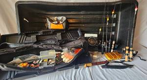 Large Collection of Ice Fishing Equipment