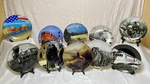 Ten Burlington Northern Santa Fe Collectible Plates