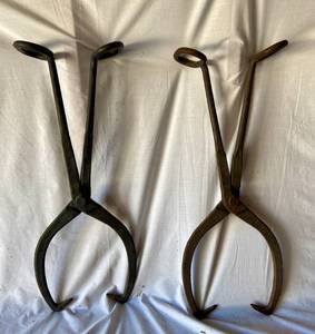 Two Antique Ice Tongs