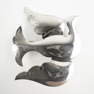 lot 89 image: James H. Hall  Flying Dove Sterling Silver Brooch .