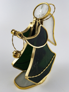lot 129 image: Beautiful Green Stained Glass Angel