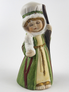 lot 131 image: Jasco Merri-Bells 1978 Shepherd & Lamb Porcelain Figurine Bell