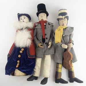 lot 12 image: Vintage Set of 3 Christmas Carolers - CIRCA 1950s