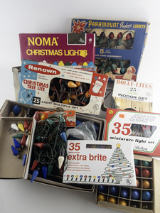 lot 144 image: Massive Lot of Vintage X-MAS Lights, Bulbs, & More Not Tested