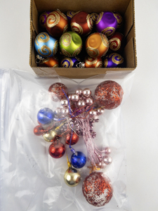 lot 146 image: Group of Colorful Christmas Balls & Decorations