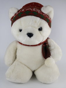 lot 167 image: Dayton Hudsons 1995 Santa Bear with Hat & Scarf with Original Tag Attached