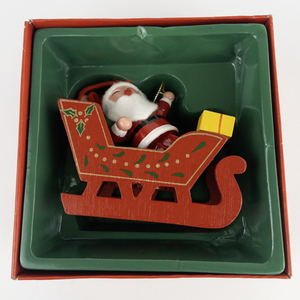 lot 177 image: Telco 1980s Santa Sleigh Electronic Musical Treasure Christmas Decoration -Needs Battery -  in Original Packaging