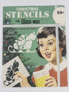 lot 189 image: Vintage Christmas Stencils for Glass Wax