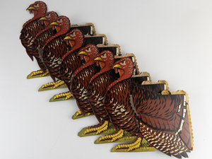 lot 206 image: Group of 7 Pop-Out Turkeys