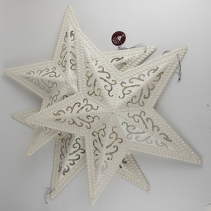 lot 214 image: Group of 3 Fancy White Cut-out Hanging Stars