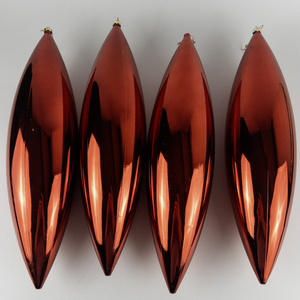lot 218 image: Group of 4 Large Red Christmas Spear Ornaments 18