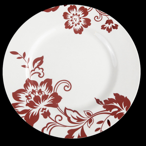 lot 229 image: Martha Stewart Set of 8 Orleans Red Dinner Plates 11.5