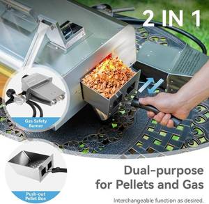 Green Party 12 Multi-Fuel Portable Wood and Gas Outdoor Pizza Oven