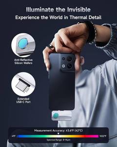 Foxwell Infrared Camera for Android Smartphones and PC for Home Automotive Industrial Leak Heat Loss Inspection