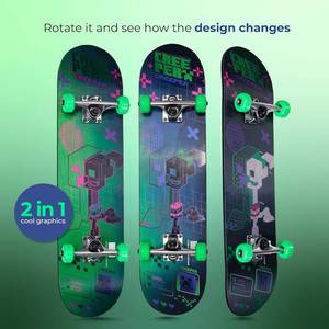 Voyager Minecraft 31 Lenticular Skateboard with Pro Trucks