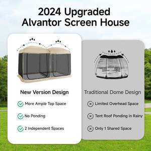 Alvantor 2-in-1 Screen Pop-Up Tent Gazebo