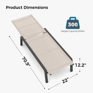 FHVIT Patio Chaise Lounge Chair Set of 2