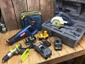 lot 80 image: Ryobi Cordless Tools - Chargers - Batteries