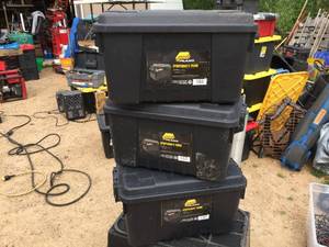 lot 96 image: 3 Plano Sportmans Trunk 56 Qt - Stackable