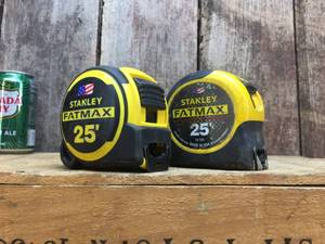 lot 162 image: 2 Stanley Fatmax 25 Tape Measure