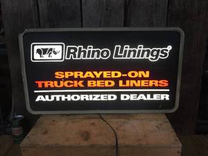 lot 184 image: Rhino Linings Authorized Dealer - Light-Up Sign