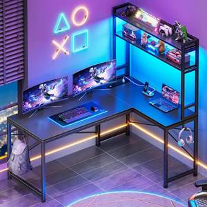 lot 166 image: SEDETA L Shaped Gaming Desk, Reversible 45.3