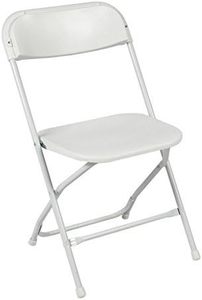 lot 296 image: 10 Stackable White Metal Folding Chair