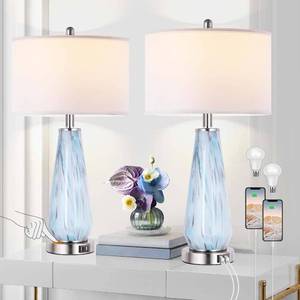 lot 351 image: Partphoner Modern Table Lamp Set of 2 Touch Control, 27