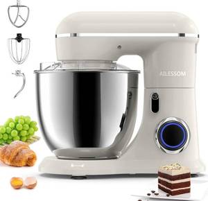 lot 385 image: Alessom Stand Mixer,6.5-QT 660W 10-Speed Tilt-Head