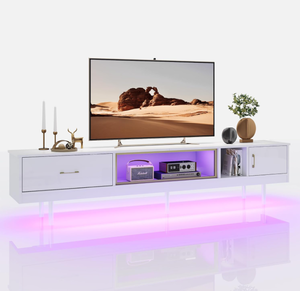 lot 20 image: Bestier LED TV Stand for 75 TV, Modern Entertainment Center with Storage Drawer
