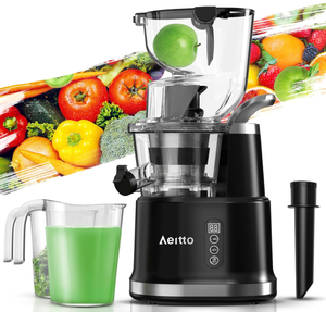 lot 26 image: Aeitto Cold Press Juicer, Juicer Machines with 3.3 Large Feed Chute,Large Capacity