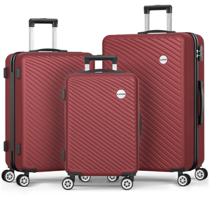 lot 89 image: 3PCS Sunbee Luggage Sets ABS Hardshell Hardside TSA Lock Lightweight Durable Spinner Wheels
