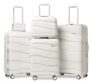 lot 94 image: 5PCS Melalenia - Luggage Sets PP Hardside Spinner Luggage