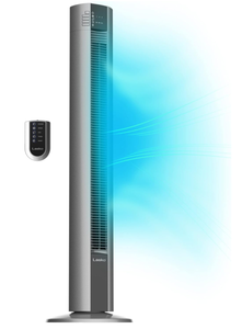 lot 101 image: Lasko Oscillating Performance Tower Fan, Nighttime Setting, Remote Control