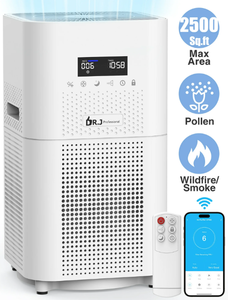 lot 154 image: Dr.J Professional Smart WiFi Air Purifiers for Home Large Room up to 2500 Sq.ft, HEPA Air Purifier for Bedroom