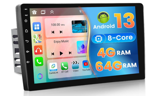lot 161 image: 8 Core 464GB Wireless Apple Carplay Double Din Android 13 Car Stereo with Android Auto, 10.1 Touch Screen Car Radio