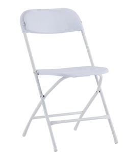 lot 438 image: LOT OF 10 Folding Chair Set, Foldable Garden Chair, Outdoor Picnic Chair, White Chair