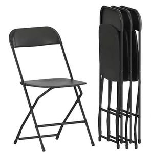 lot 445 image: LOT OF 10 CKPFVY - Black Plastic - 650LB Weight Capacity Comfortable Event Chair