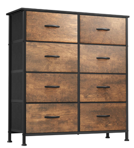 lot 403 image: Fabric Dresser with 8 Drawers, Tall Storage Dresser with 8 Drawers