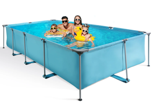 lot 418 image: Naipo Swimming Pool Above Ground Outdoor 15ft Rectangle Frame Pool Type 178 x 87 Swimming Pool with Metal Frame for Backyard Use