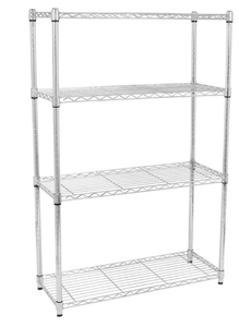 lot 426 image: Ktaxon 4-Tire Heavy Duty Storage Rack, Adjustable NSF Wire Shelving Unit Garage Kitchen Silver, Capacity for 800 lbs, 36L x 14W x 47H