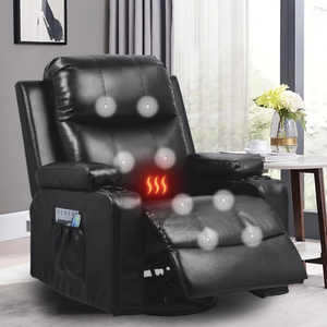 lot 429 image: COMHOMA Swivel Rocker Recliner Chair with Heat and Massage USED