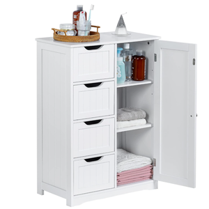 lot 502 image: ZENODDLY Bathroom Cabinet, White Bathroom Storage Cabinet with Doors and Shelves