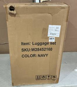 lot 333 image: 3-Piece PP Luggage Sets Lightweight Durable Suitcase with TSA Lock