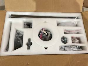 lot 366 image: Ceiling Fans with Lights and Remote, Black