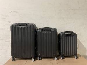 lot 213 image: 3PCS Luggage Sets, Expandable Hardside Suitcase Sets with Spinner Wheels