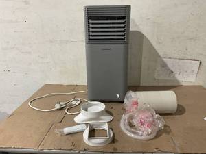 lot 216 image: Costway 5,300 BTU Portable Air Conditioner Cools 220 Sq. Ft. with Dehumidifier and Remote