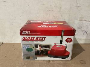 lot 257 image: Boss Cleaning Equipment B200752 Scrubber, Gloss Boss 470rpm Wire Cord Red