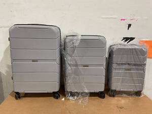 lot 92 image: 3PCS Travelhouse Hardside Luggage Set Hardshell Lightweight Suitcase with TSA Lock Spinner Wheels