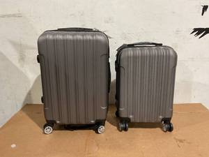 lot 151 image: 2PCS UBesGoo ABS Luggage Sets Hardside Spinner Lightweight Durable Spinner Suitcase